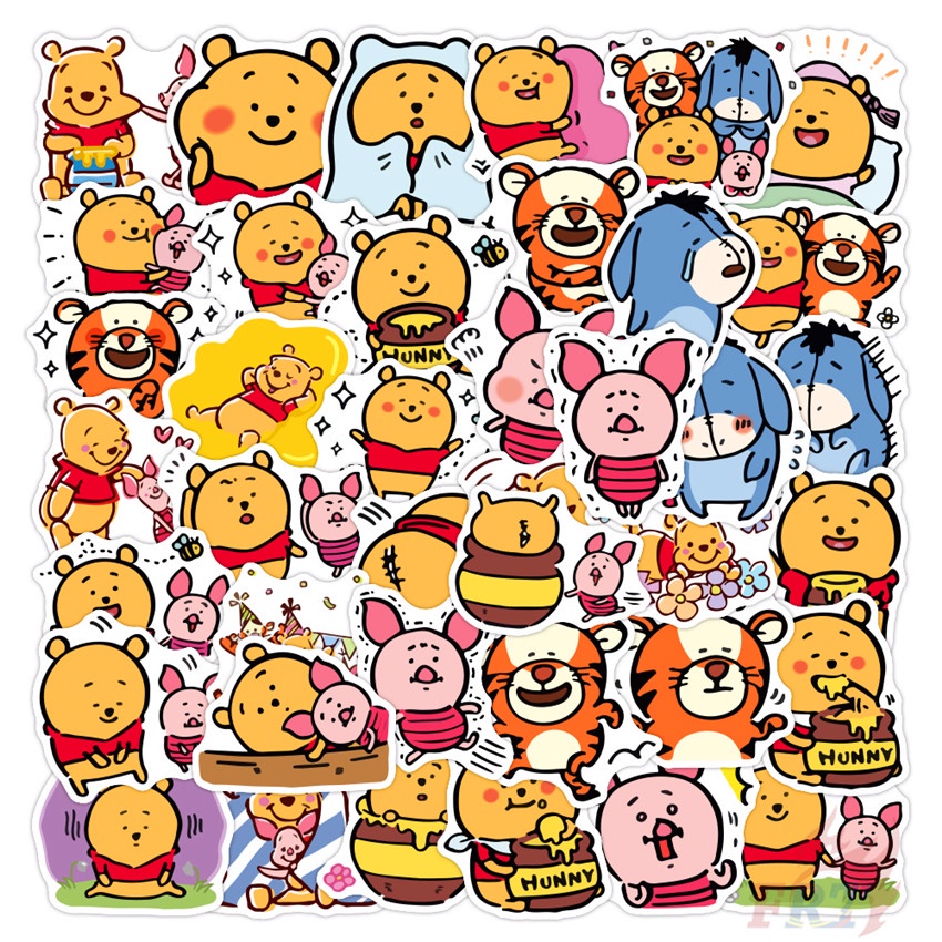 ❉ Pooh Bear Series 03 - Disney Cartoon Stickers ❉ 50Pcs/Set DIY Luggage Laptop Skateboard Doodle Decals Stickers