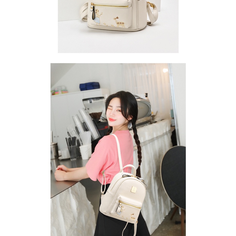 Balo da JASMIN NOIR đi học họa tiết thời trang dành cho nữ