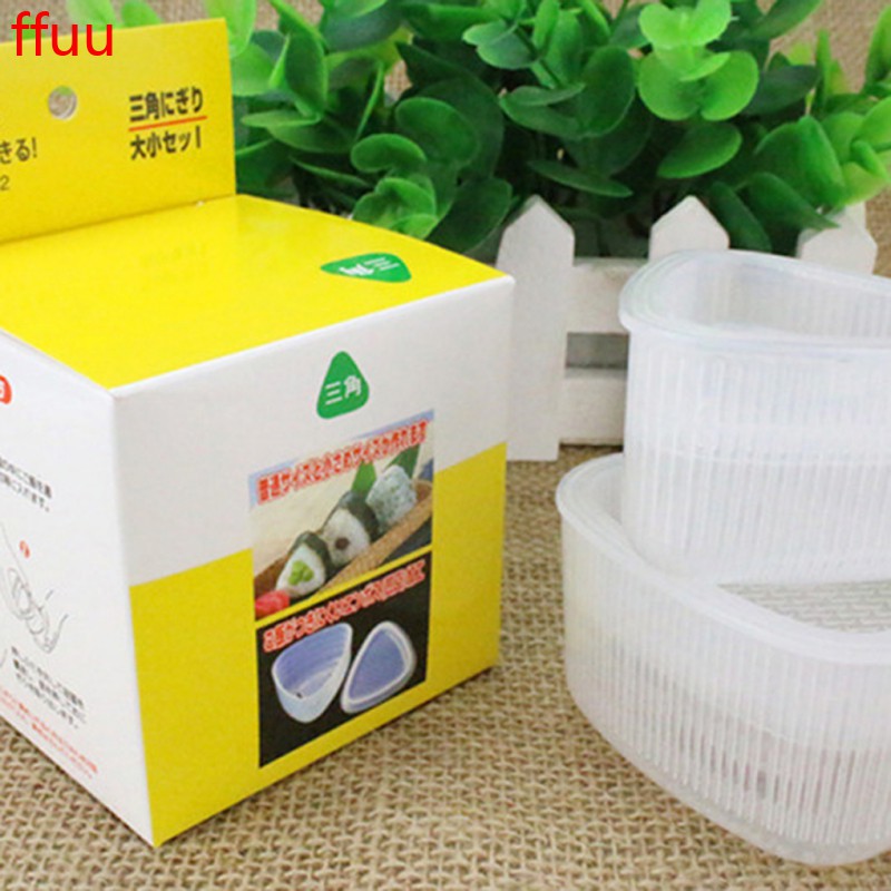 Bộ 2 cái khuôn nhựa trong suốt làm cơm nắm sushi tiện lợi