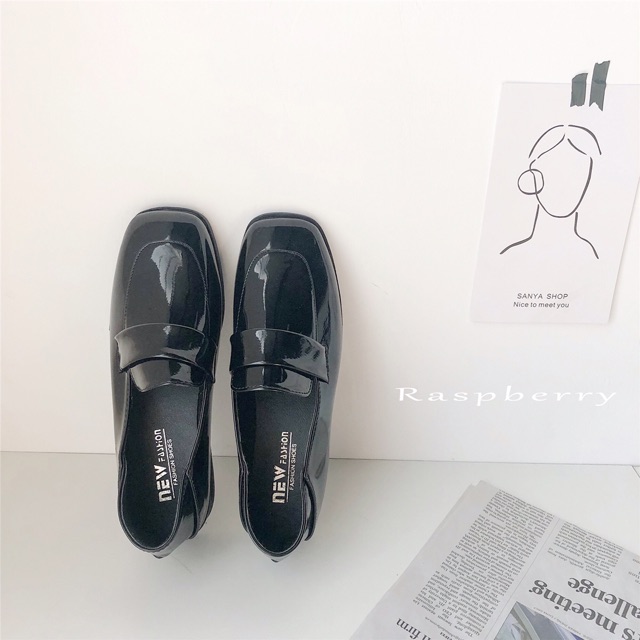 GIÀY ULZZANG NỮ MŨI VUÔNG VINTAGE | BigBuy360 - bigbuy360.vn