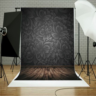 Backdrop Cho Studio Loại Tường Gỗ Đen Độc Đáo Kích Thước 5X7Ft