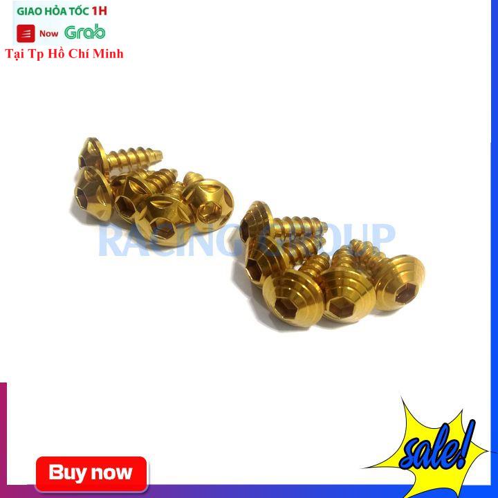 Ốc Gắn Dàn Áo 5Li18 Răng Xoắn Đặc Biệt Ốc Gr5 Titan Và Lục Bảo (1 Con)