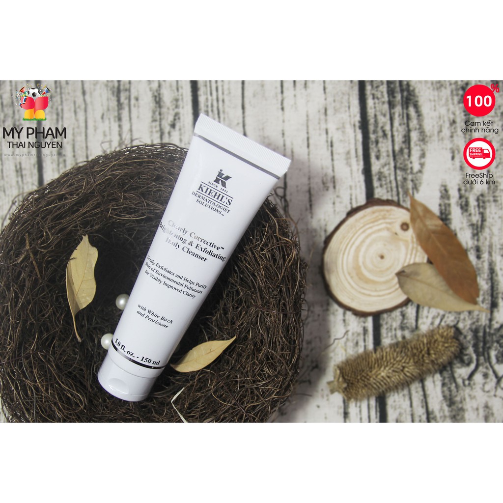[CHÍNH HÃNG- KÈM BILL] SỮA RỬA MẶT TẨY DA CHẾT KIEHLS CLEARLY Brightening & Exfoliating Cleanser