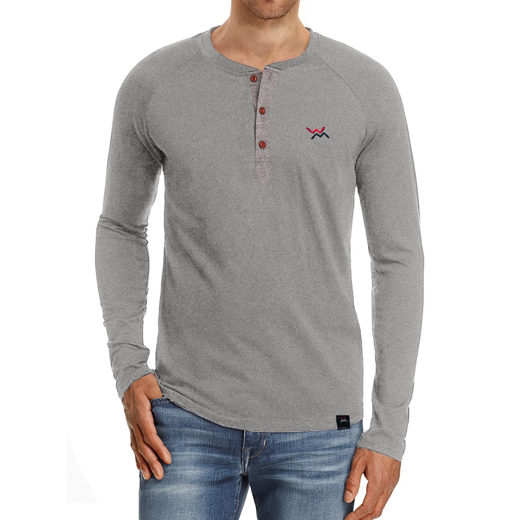 Áo thun dài tay nam Wolmaxx áo henley nam phong cách trẻ trung giữ nhiệt mùa đông | BigBuy360 - bigbuy360.vn