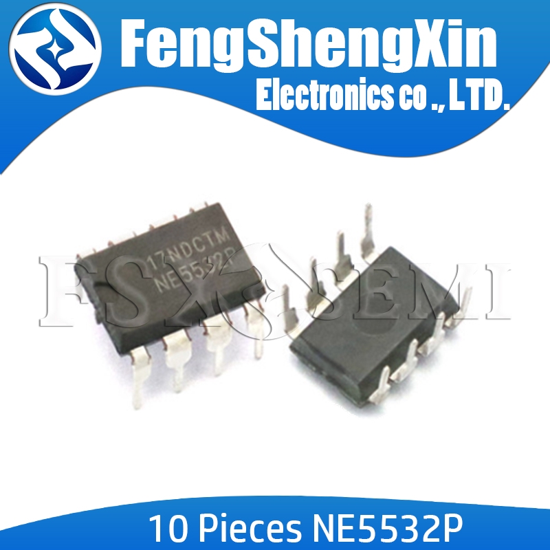 Bộ 10 linh kiện điện tử NE5532P NE5532 DUAL LOW-NOISE OPERATION AMPLIFIERS IC DIP-8