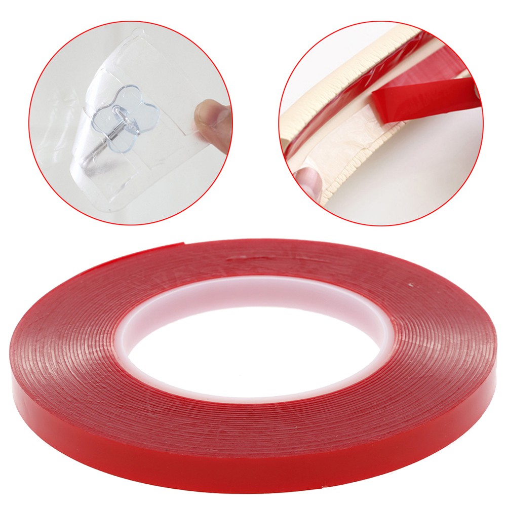 Băng keo 2 mặt trong suốt chất liệu acrylic siêu dính đa dụng