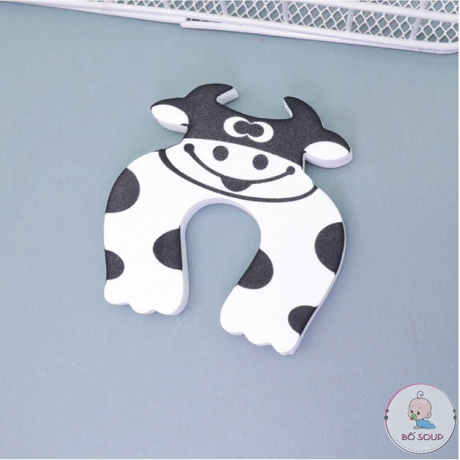Xốp chặn cửa chống kẹt tay an toàn cho bé có nhiều hoạ tiết hình thú đáng yêu Shop Bố Soup