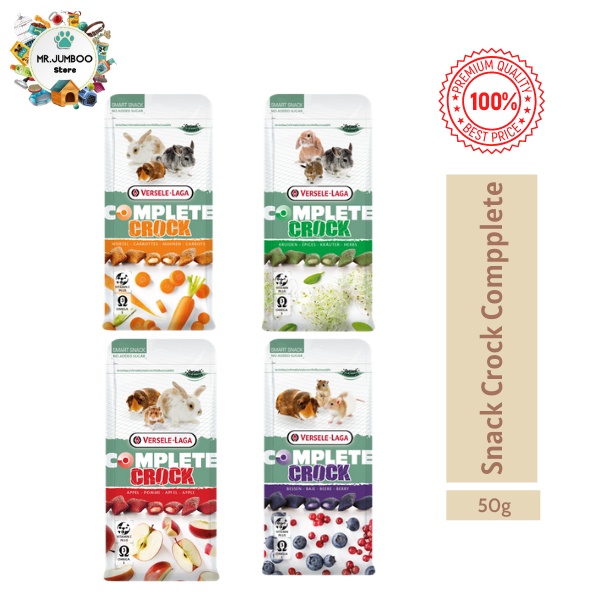 Thức Ăn Hamster ,Thỏ Bọ, Chinchilla,.. Snack Ăn Dặm Crock Complete Táo ,Thảo Mộc ,Cà Rốt ,Blue Berry Made Bỉ Gói 50gr