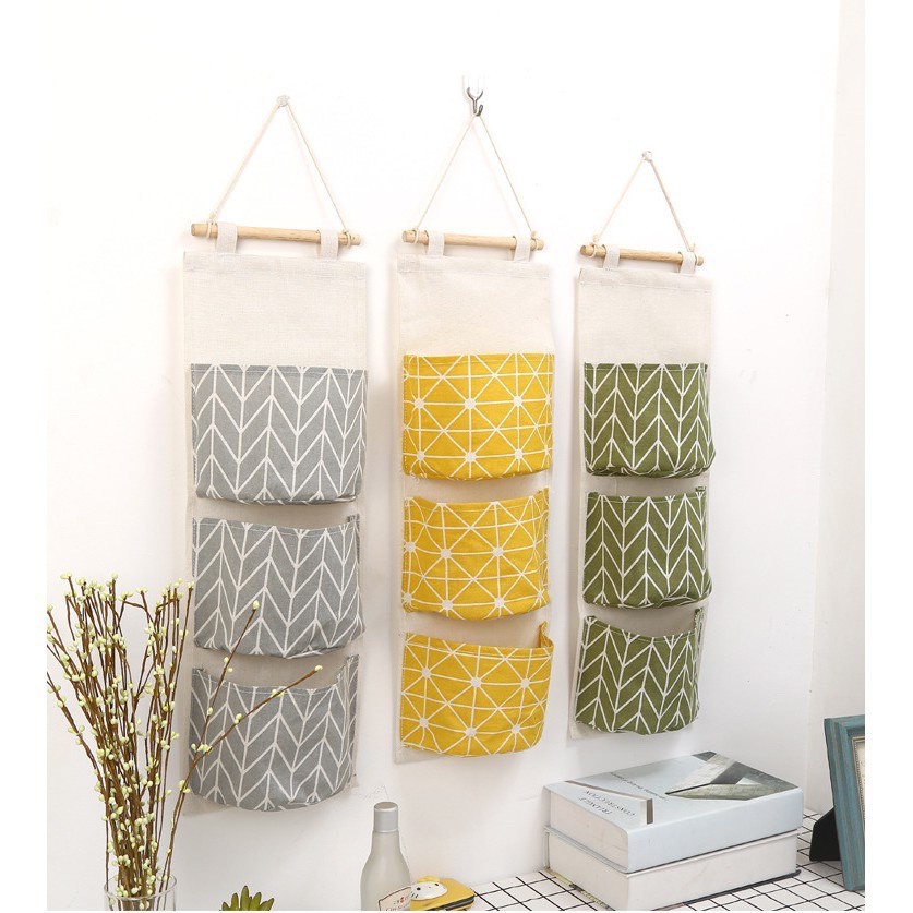 [SIÊU RẺ] Túi Treo Tường 3 Ngăn Đựng Đồ Tiện Dụng 2355 SHOP KHO TỔNG VP88