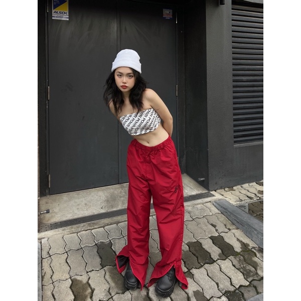 QUẦN DÙ UNISEX LOGO ZIPPER PANTS
