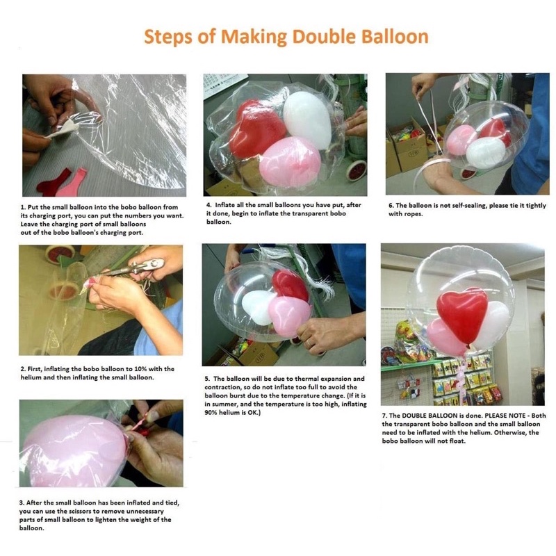 Bóng trong suốt dẹt 2D size 24&quot;