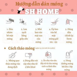 Set 24 dán móng + dũa + miếng lau + cây tháo móng🔥