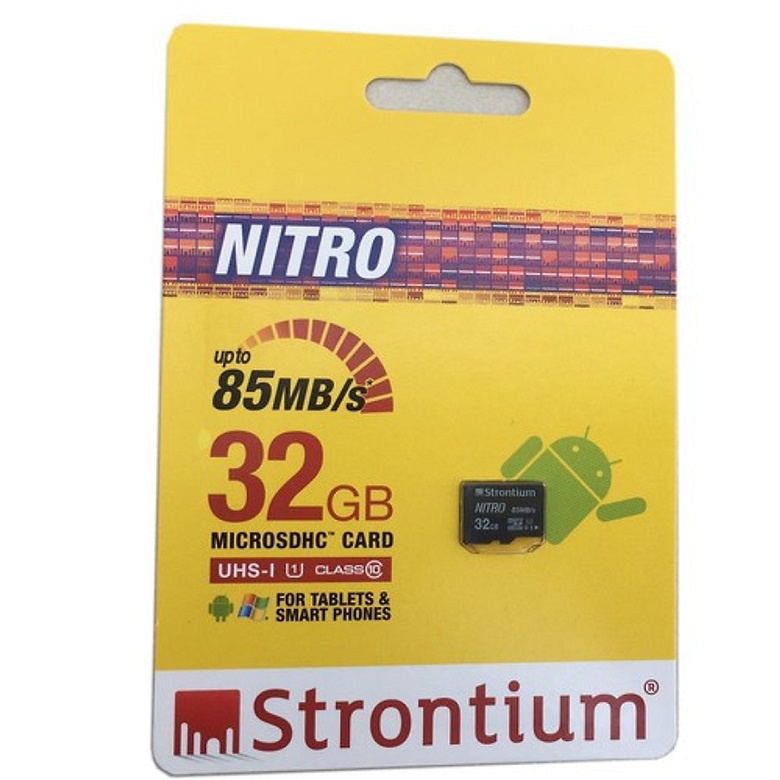 Thẻ nhớ 32GB Strontium Class10 Up to 85MB/s - Hàng Chính Hãng BH 5 Năm