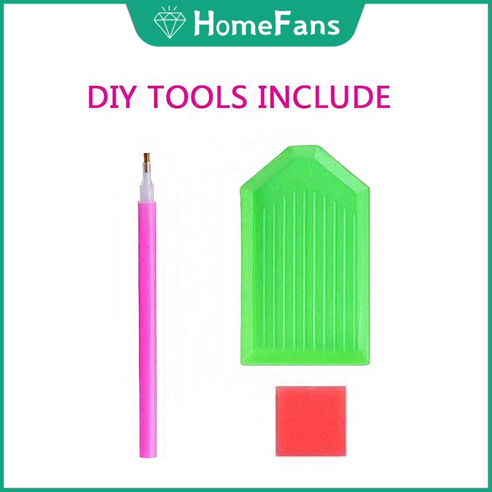 Bộ tranh đính đá 5D tự làm hình chú chó treo tường trang trí 30x40cm