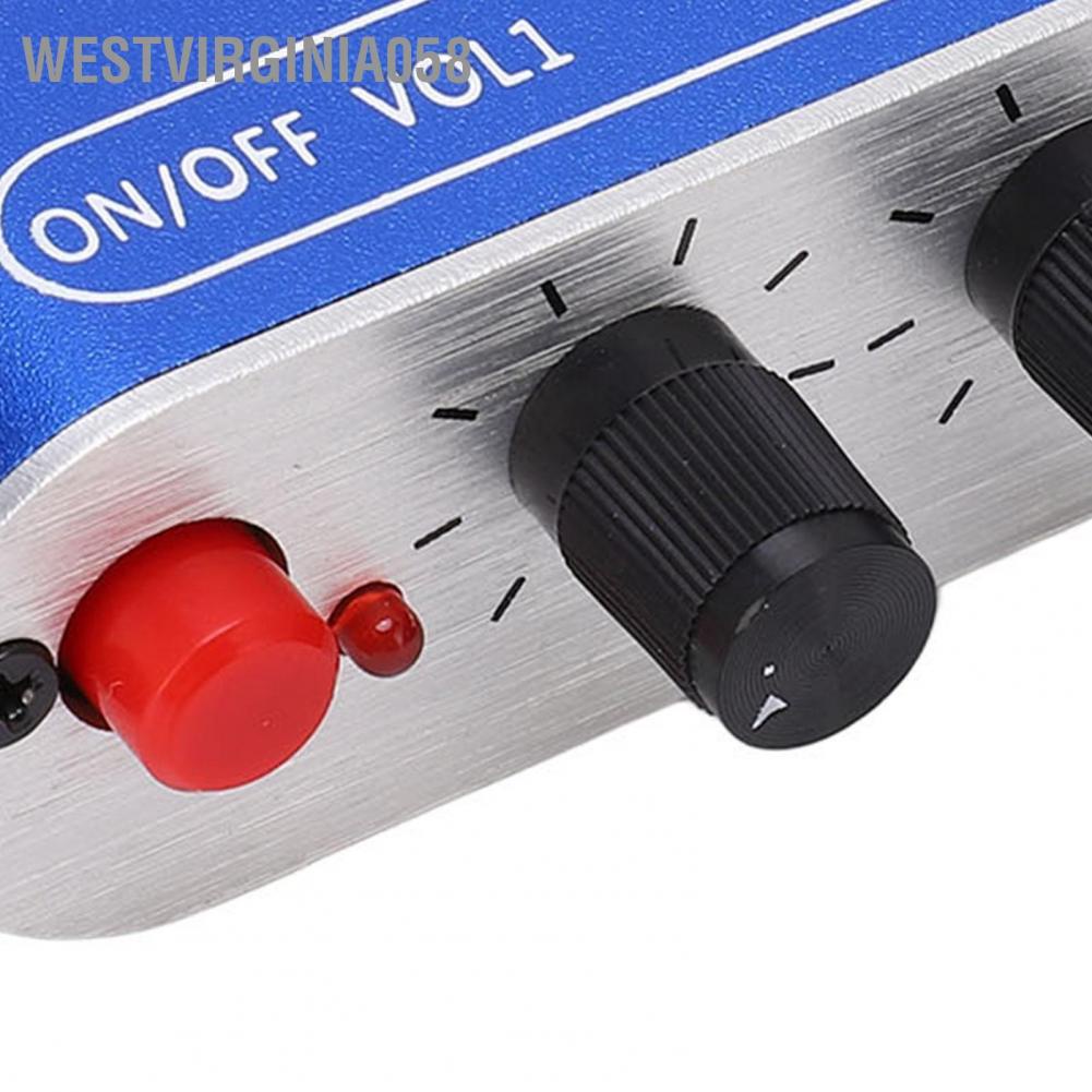 Westvirginia058 4 Đầu vào 1 ra Bộ trộn âm thanh Bảng nổi khuếch đại tai nghe DC 5‑12V Giắc cắm 3 5 mm