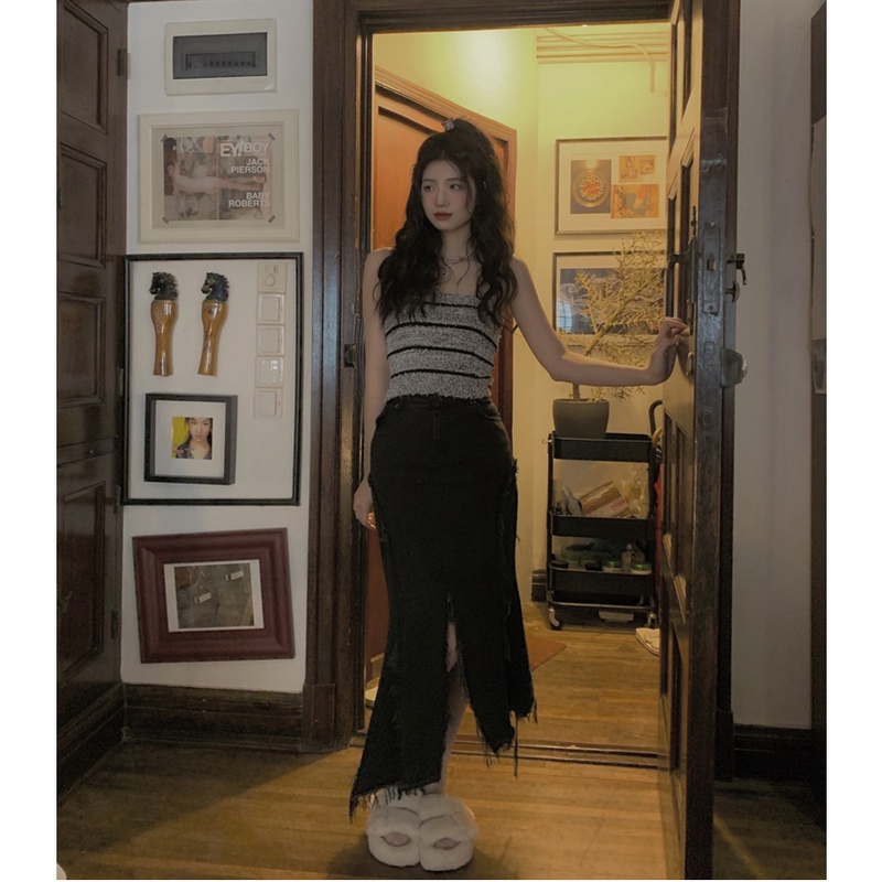 Cocory vn Áo Croptop Trễ Vai Dáng Ôm Thời Trang Mùa Hè Quyến Rũ Cho Nữ