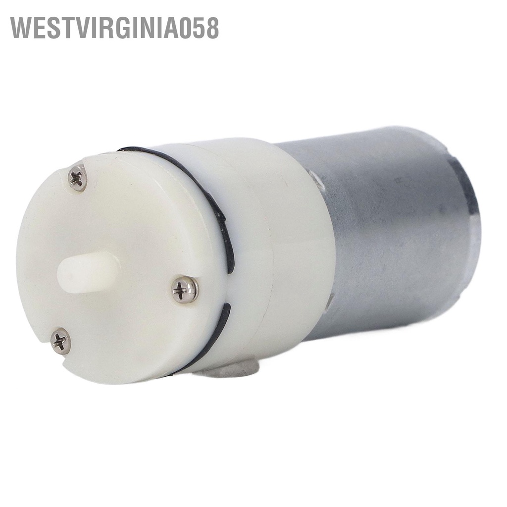 Westvirginia058 Máy bơm không khí siêu nhỏ Truyền động cơ màng nén 1 cổng 370 Màu trắng