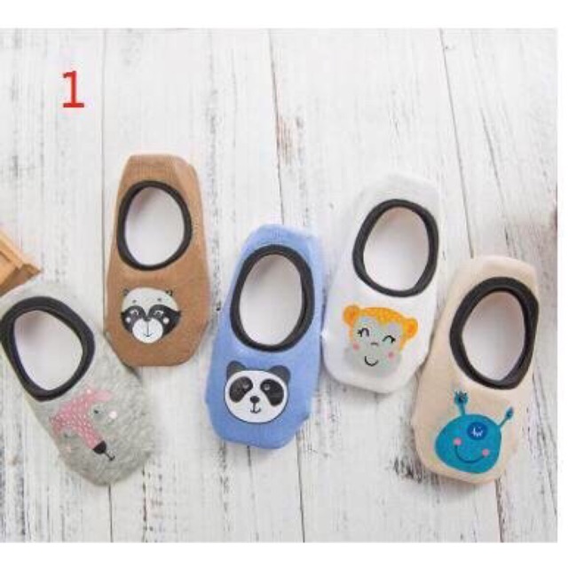 Sét 5 Tất hài cho bé chống trượt size 1-3 tuổi