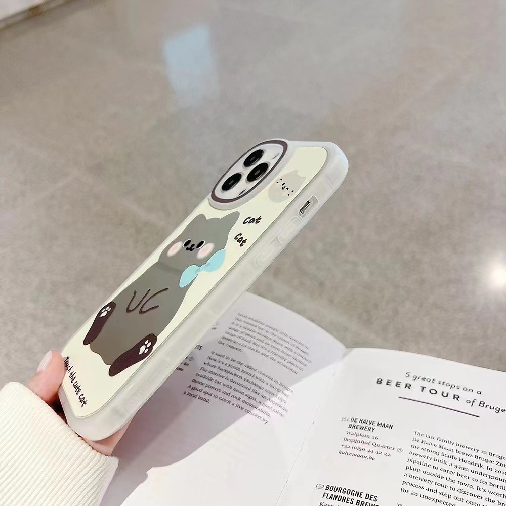 Ốp Điện Thoại TPU Silicone Mặt Gương Hình Mèo Cho Apple iPhone13 iPhone 13Pro max iPhone13 mini iPhone12 / 11 / XR / 8 / 7
