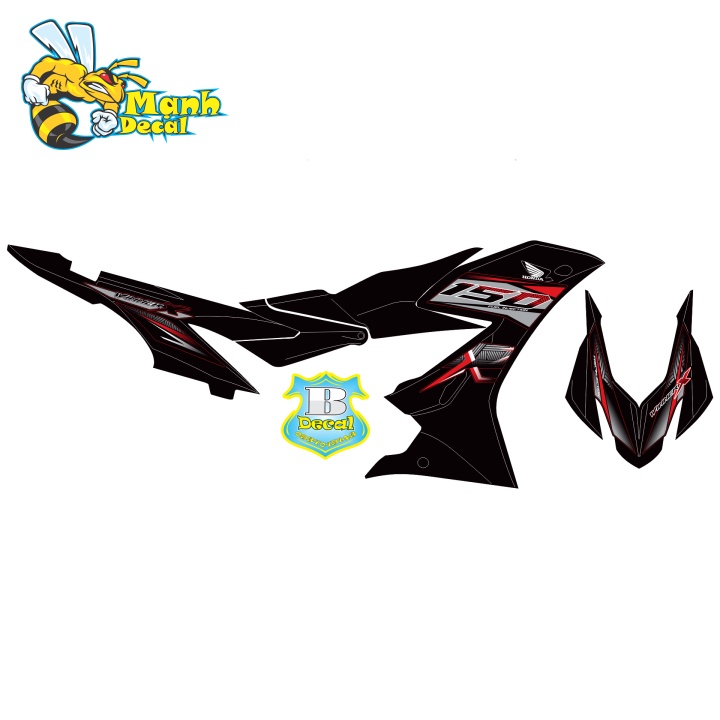 (FREE SHIP) Tem xe winner X đỏ đen [Mạnh Decal]
