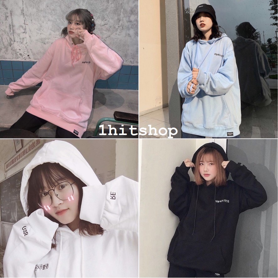 ÁO KHOÁC NỈ HOODIE FORM RỘNG CÁ TÍNH CÓ UP VIDEO HÀNG THẬT