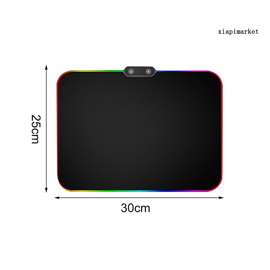 LOP_Thickened Luminous RGB Waterproof Gaming Keyboard Mouse Mat for Desktop