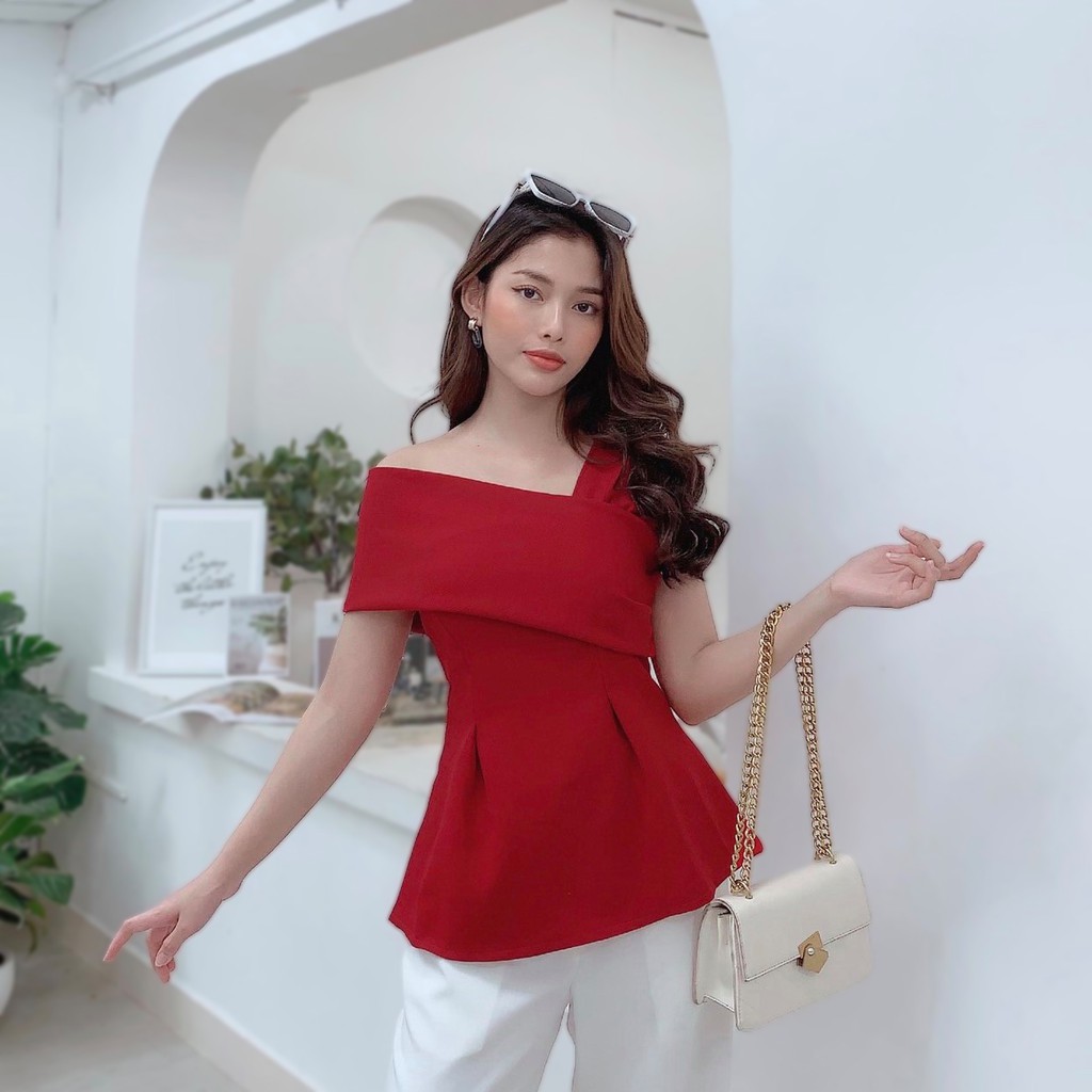 Áo lệch vai thanh lịch sang chảnh nhiều màu