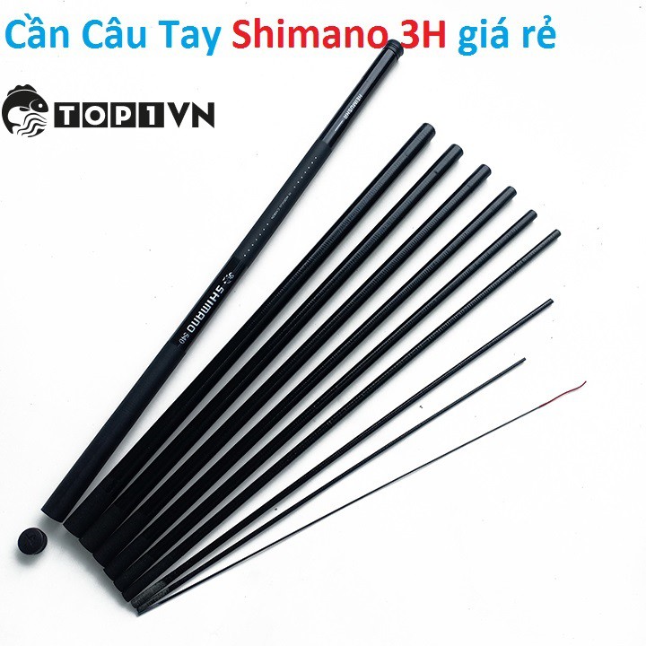 Cần câu tay Shimano giá siêu rẻ , Cần 3H ngọn siêu dẻo, Dành cho anh em tập câu đơn - Minh Phú