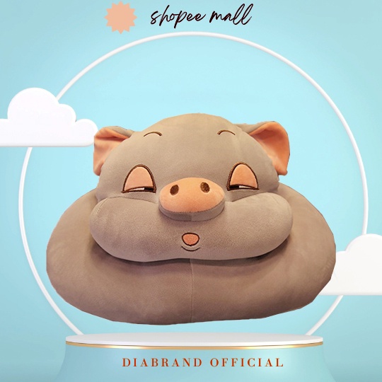 Gấu Bông Gối Tròn Đầu Heo Không Mền - Diabrand