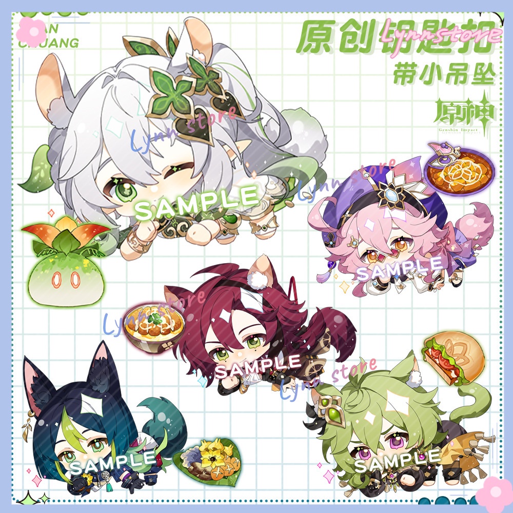 Móc Khóa Đồ trang trí Nhân Vật Game Genshin Va Chạm Dễ Thương