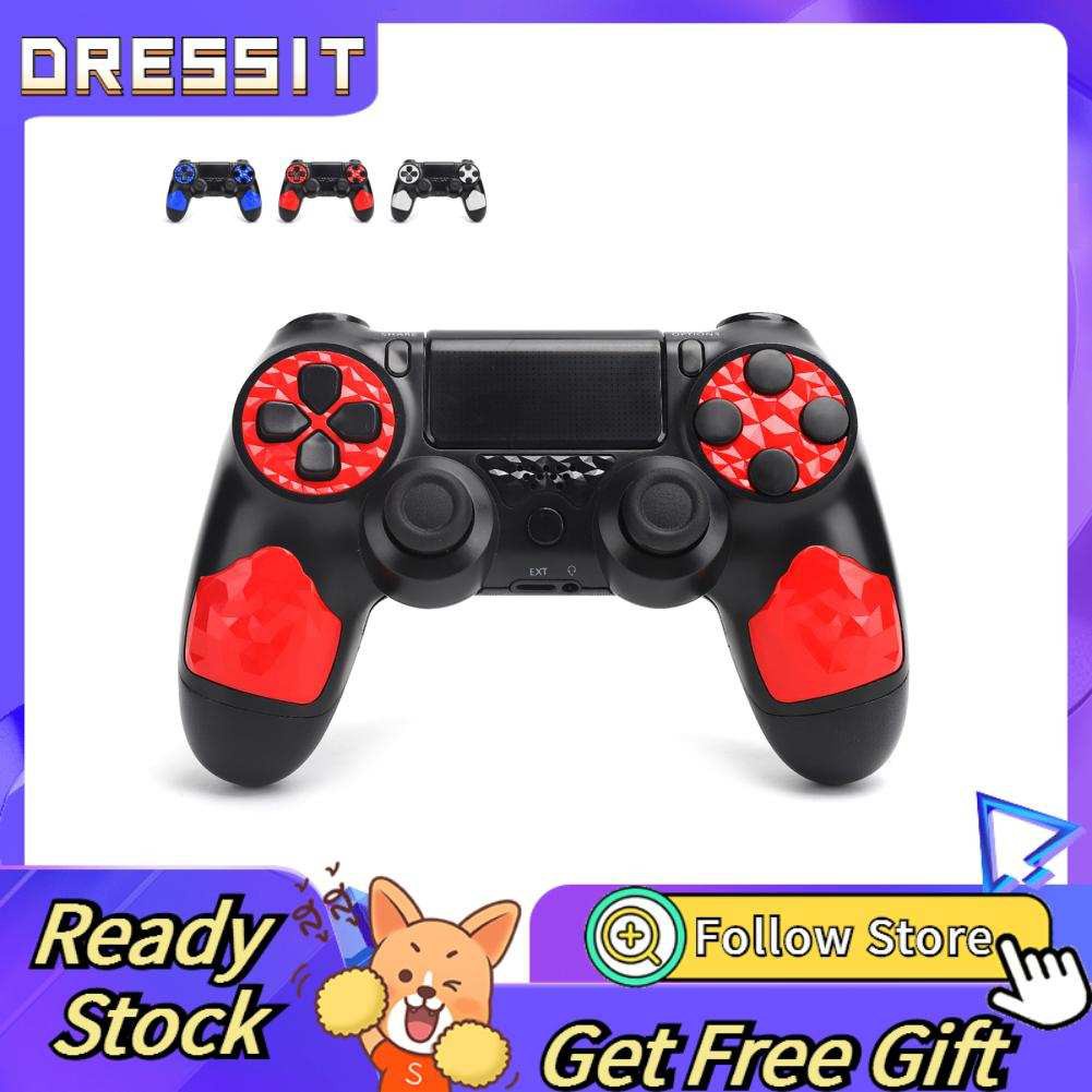 Dressit Wireless Game Controller Ergonomic Gamepad Joystick Replacement for PS4 Console