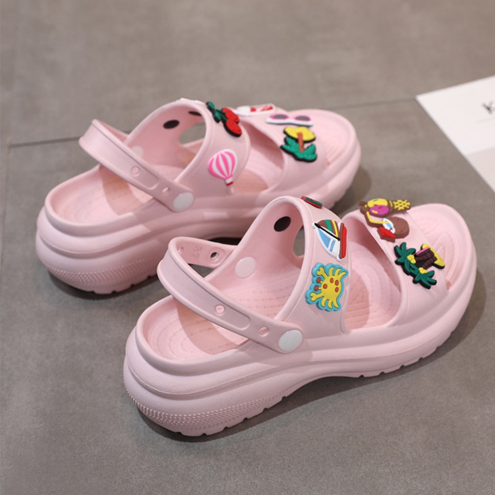 Dép sandal đế dày 6cm tăng chiều cao thời trang cho nữ dép sandal nữ dép gót sandal nữ 7799-1