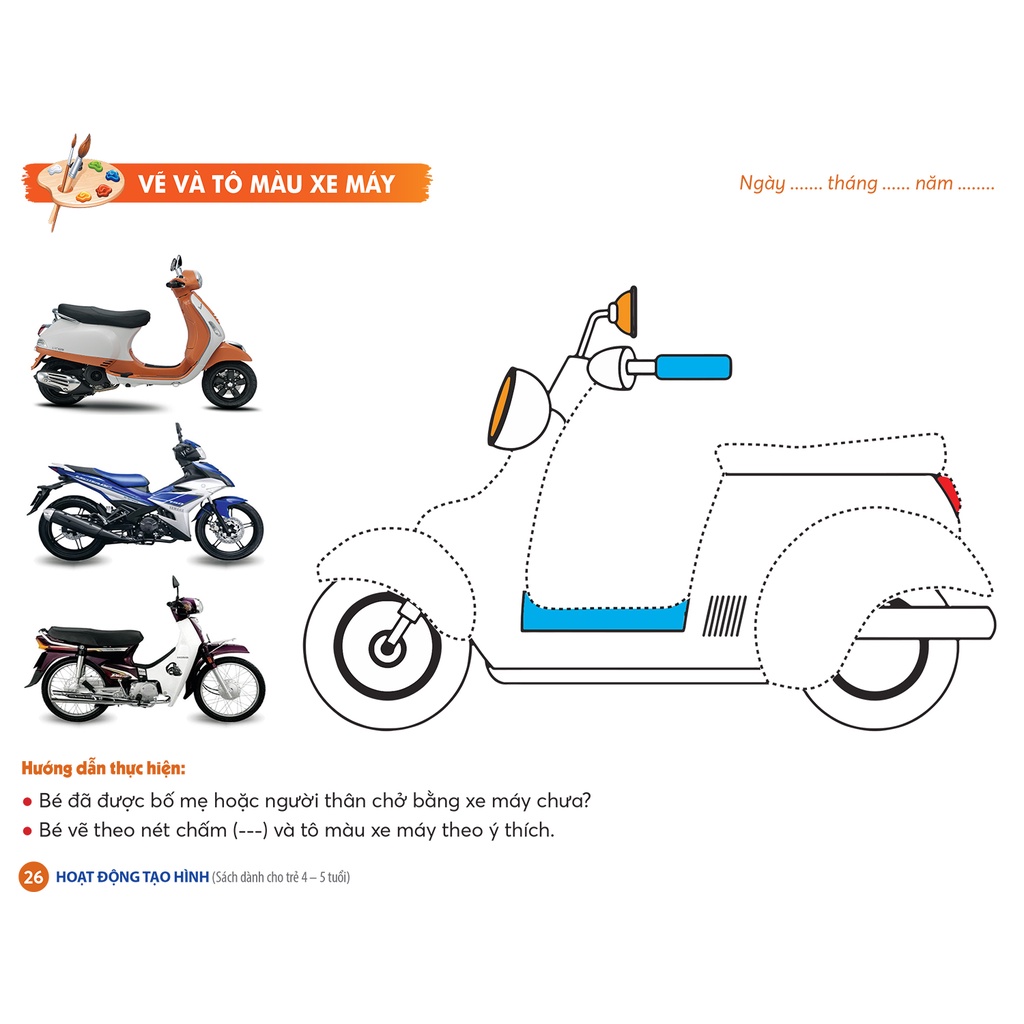 Sách Hoạt động tạo hình - sách mầm non cho trẻ 4 - 5 tuổi