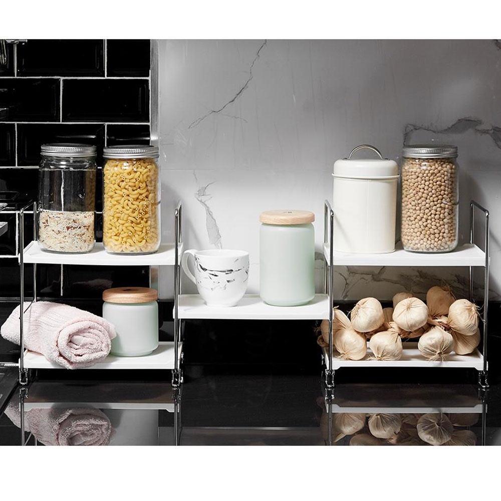 HomeBase KECH Kệ bếp 5 tầng XCB6440 W75.5xD17xH28cm màu trắng