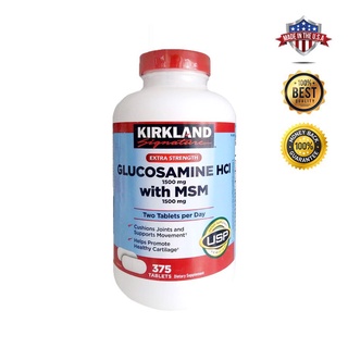 [Cam kết hàng Mỹ] Hỗ trợ xương khớp Glucosamine 375 Viên HCL 1500mg Kirkland Của Mỹ