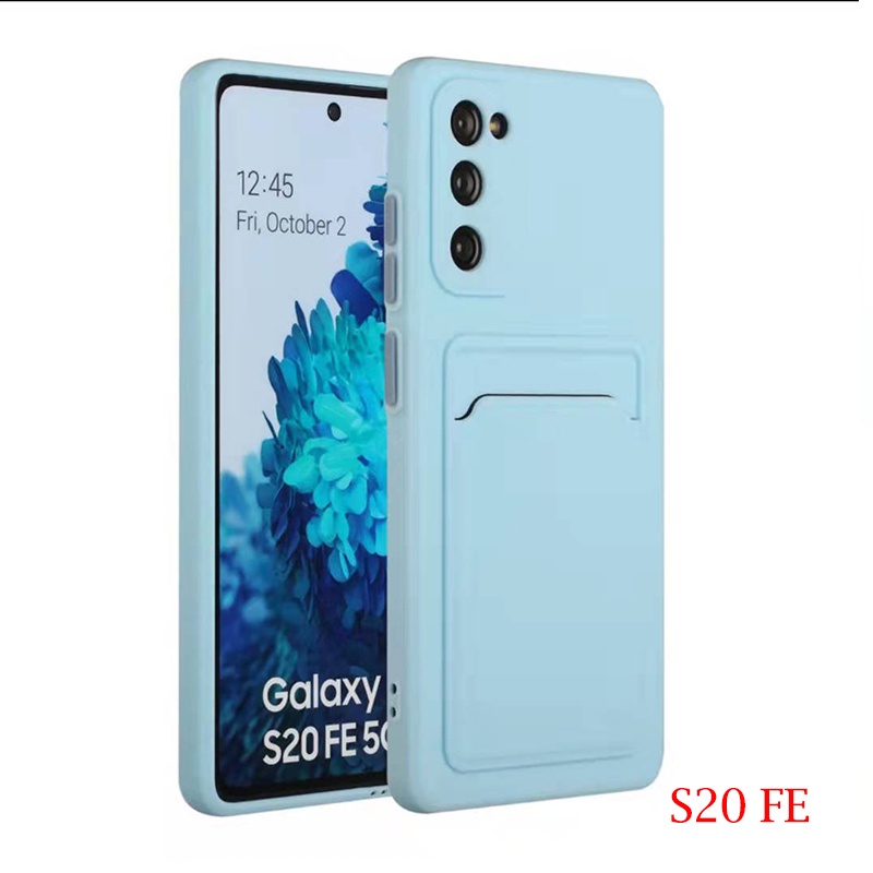 Ốp Điện Thoại Silicon Mềm Chống Sốc Có Ngăn Đựng Thẻ Cho Samsung S20 FE S20Plus S20Ultra S20