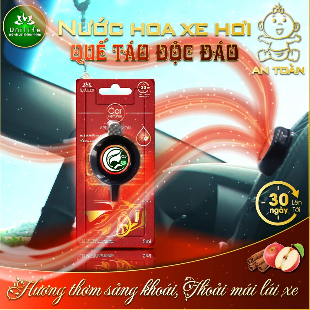 Nước hoa ô tô hương Quế Táo  MỚI 2021  nước hoa xe hơi kẹp cửa gió điều hòa hương Quế Táo cao cấp.