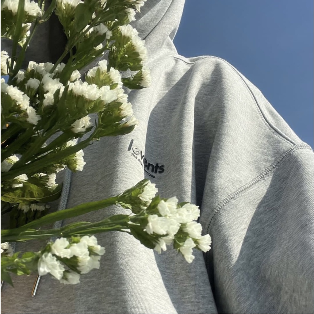 Áo Hoodie Levents Mini Logo Grey, Áo khoác Hoodie nỉ Unisex - Yame Store