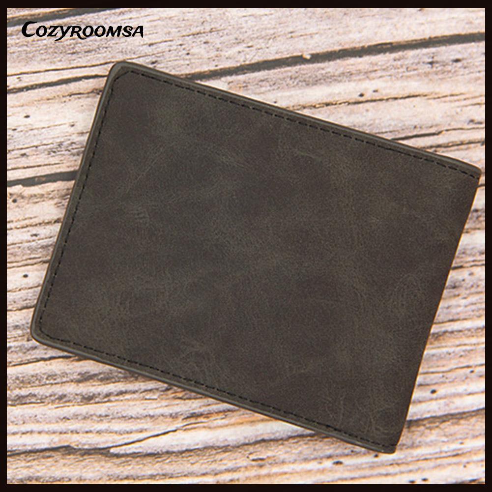 Ví nam mini mỏng nhẹ kèm ngăn đựng thẻ &amp; khóa kéo &amp; giá đỡ