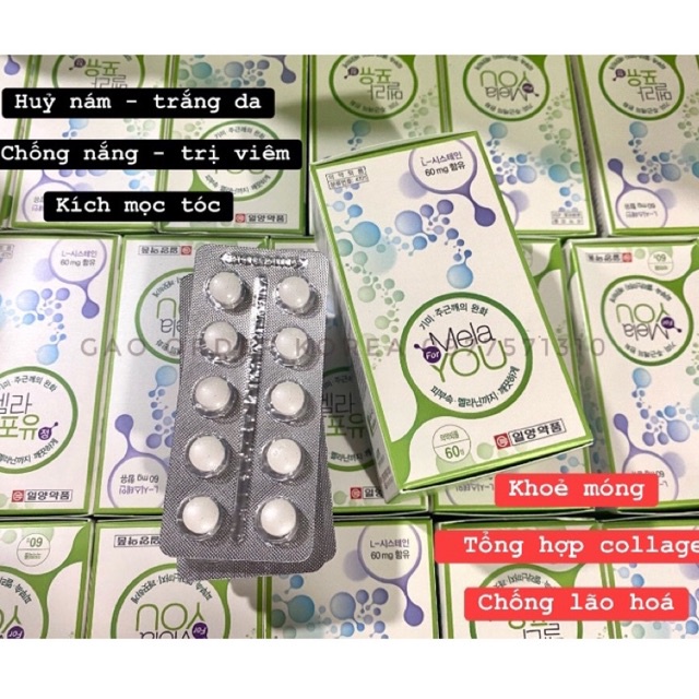viên mela for you trắng da - chống nắng giảm nám