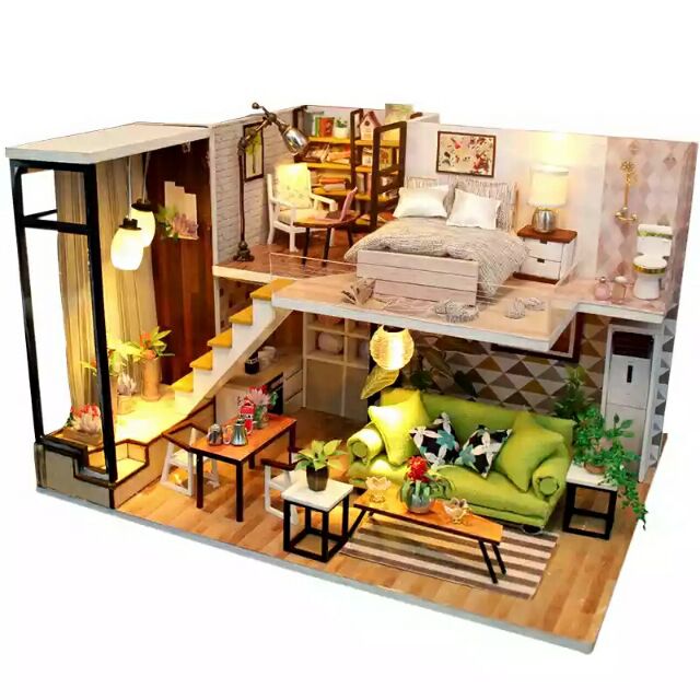 Kèm mica và Romote điều khiển từ xa – Mô hình nhà gỗ búp bê Dollhouse DIY – M030 Romantic Europe