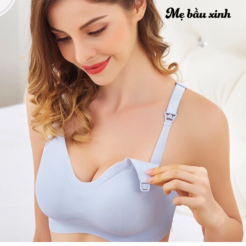 Áo ngực bầu ,áo lót cho con bú không gọng chất cotton rất mềm ôm nâng ngực thon gọn chất SU ĐÚC Q061