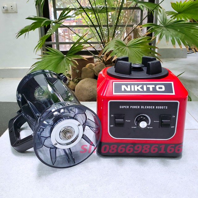 Máy Xay Sinh Tố Công Nghiệp NIKITO 4800W Nhật Bản chuyên dụng nhà hàng, khách sạn, quán coffee, xay đá, rau má,thịt cá..