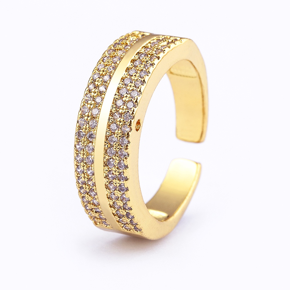 Nhẫn Đính Hôn Đính Đá Zircon Màu Trắng Có Thể Điều Chỉnh Kỷ Niệm Cho Nữ