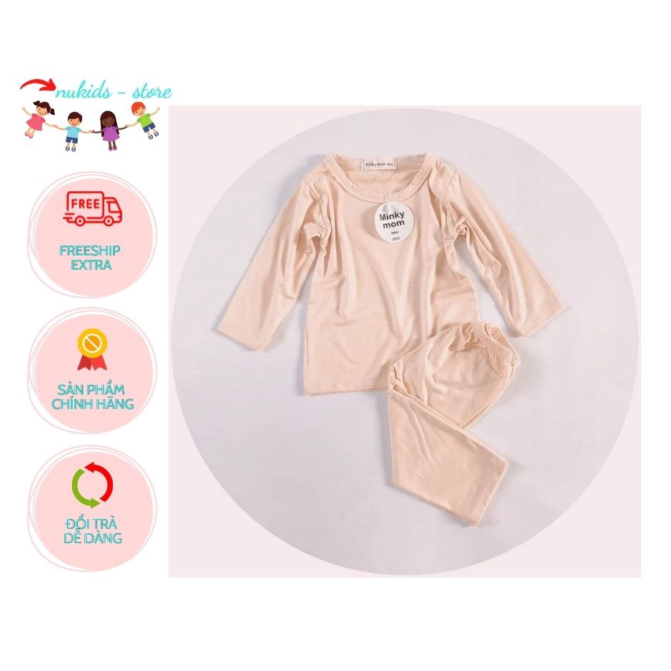 Bộ Thun Lạnh Dài Tay Minky Mom Cho Bé 5-19kg