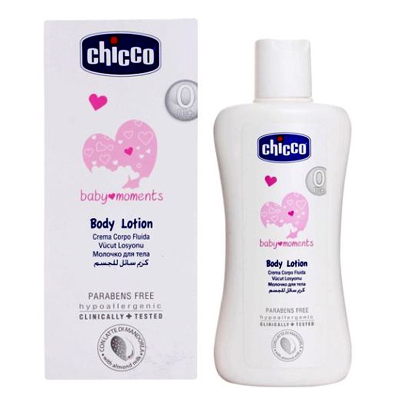 Sữa Dưỡng Thể Chiết Xuất Hạnh Nhân Chicco Cho Trẻ Sơ Sinh 0m+