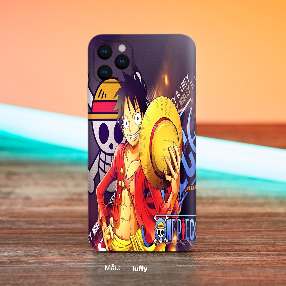 Miếng dán điện thoại hình Luffy OnePiece cho iphone 6/7/8/6plus/7plus/X/XSmax và các máy android khác