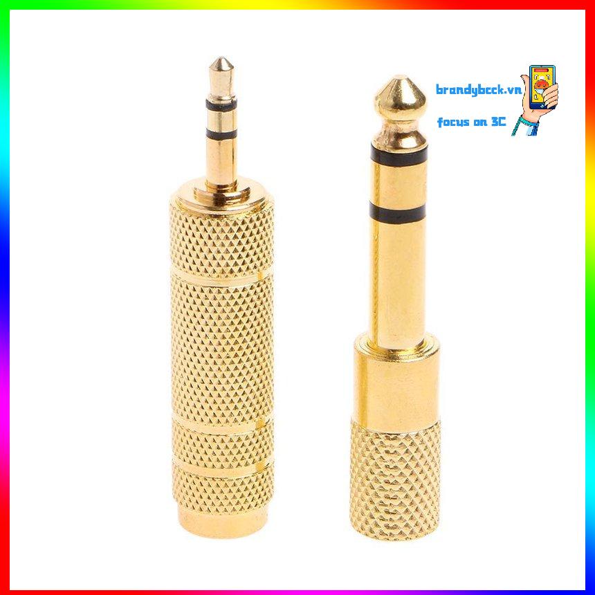 6,5Mm 1/4 Nữ đến 3,5Mm 1/8 Nam Âm thanh nổi stereo Mic cắm Bộ chuyển đổi Jack cắm mới