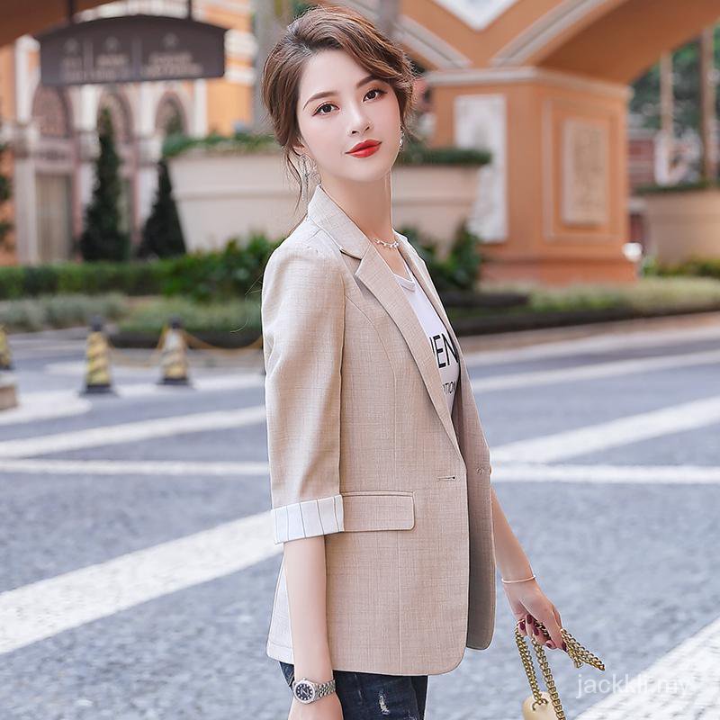 Áo Khoác Vest Tay Lửng Thời Trang Mùa Hè Phong Cách Hàn Quốc Cho Nữ 2021spring