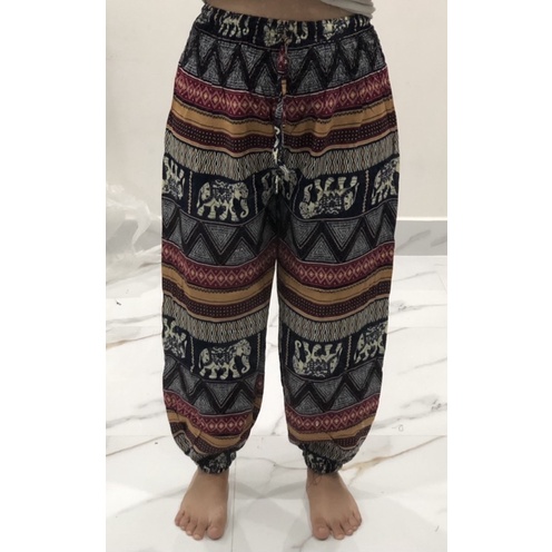 [size 3/75-90ký]Quần alibaba lanh bom ống bo size to bigsize